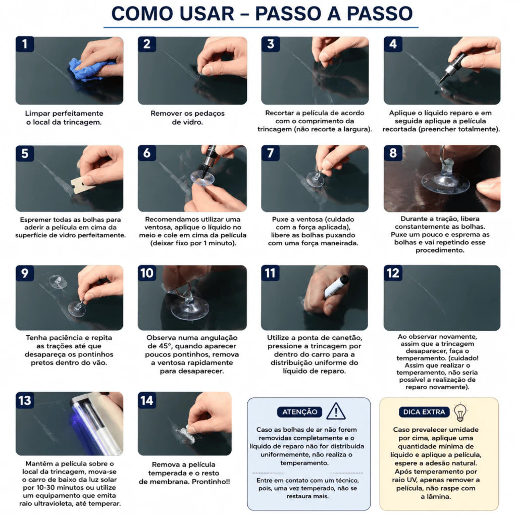Reparador de Vidros Mágico - Nano Repair