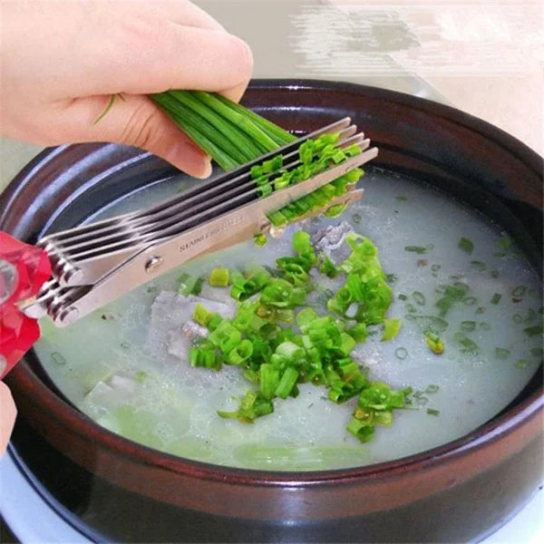 Tesoura Fatiador Max de Cozinha 5 Lâminas + Brinde