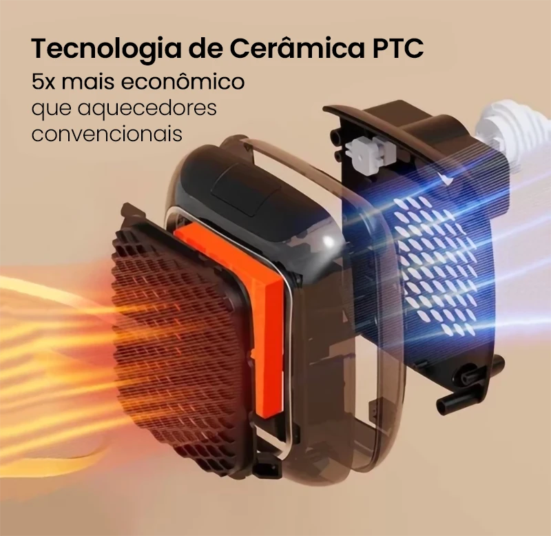 Aquecedor Portátil HeatBox com Controle Remoto Bivolt (50% OFF + FRETE GRÁTIS)