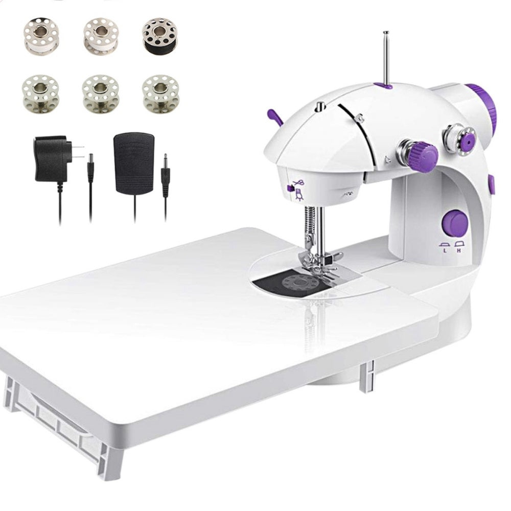 Mini Maquina Costura Portátil Elétrica + Pedal Bivolt 110v/220v