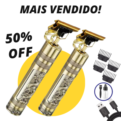 Barbeador Elétrico Profissional Golden Dragon - Faça a Barba em Poucos Segundos