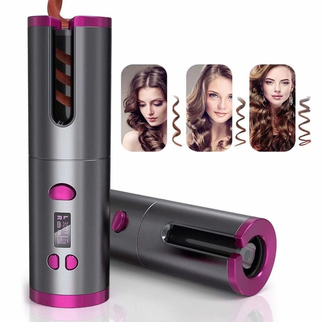 Modelador de Cabelo Automático Sem Fio com Bateria Recarregável