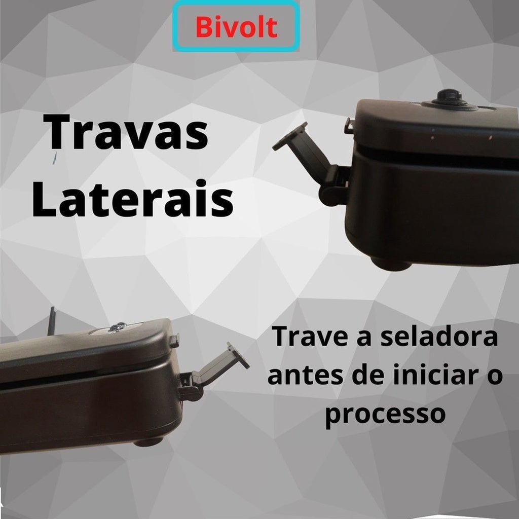 Seladora a Vácuo Portátil Máquina de Embalar Alimentos - Bivolt