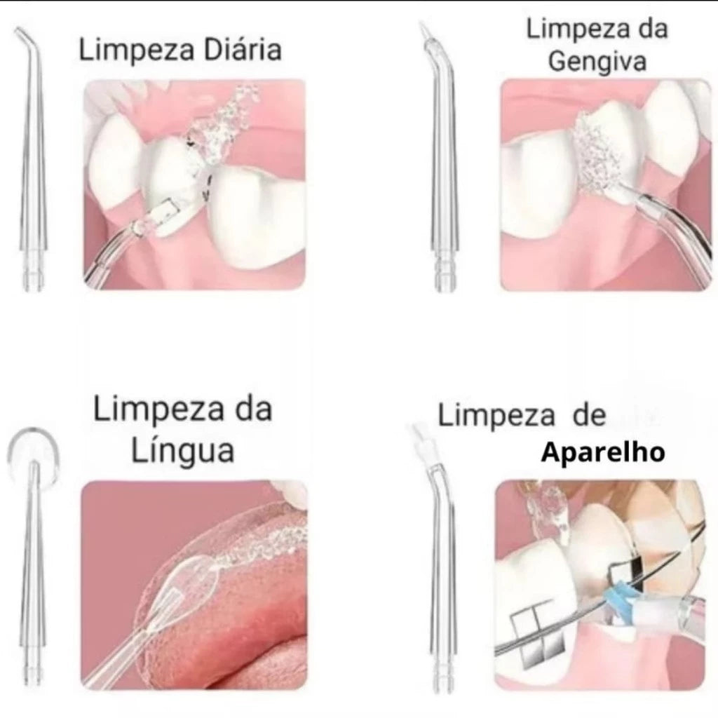 Irrigador Oral Recarregável - CleanJet - Revitalize seu sorriso com o poder da limpeza completa e eficaz!