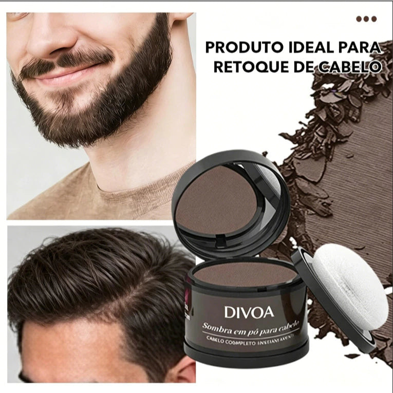Po Para Retoque De Cabelo Calvície Disfarce Capilar Barba Esconder Cabelo Branco Queda Cobertura