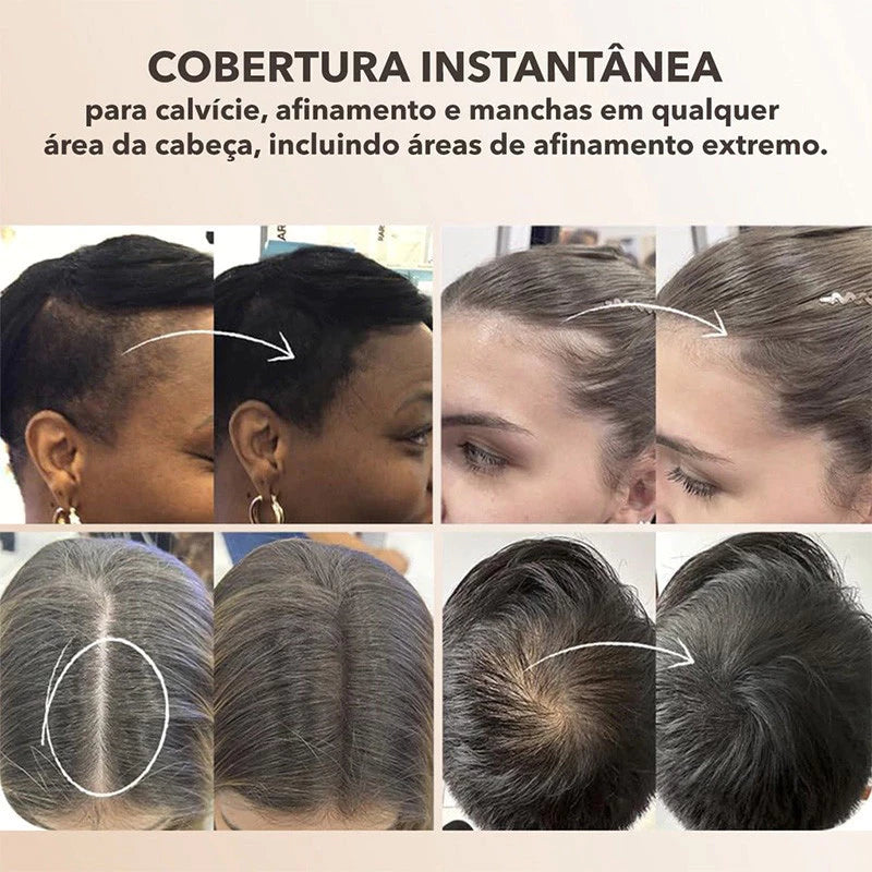 Po Para Retoque De Cabelo Calvície Disfarce Capilar Barba Esconder Cabelo Branco Queda Cobertura