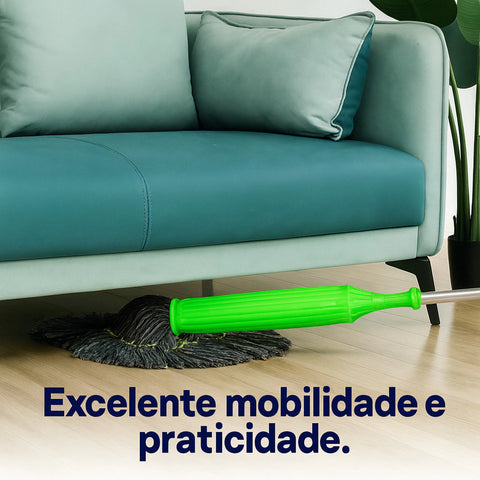 MOP Esfregão 2 em 1 com AUTOSECAGEM Giratório Limpeza Completa